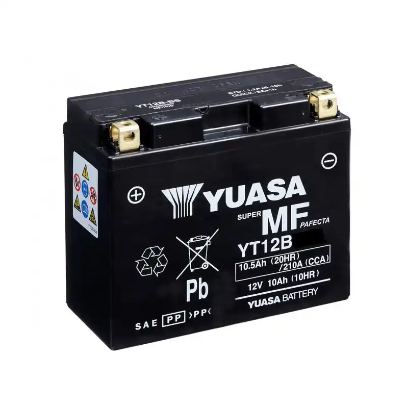 Exclusif Batterie Moto YUASA YT12B 12V 10Ah 210A
