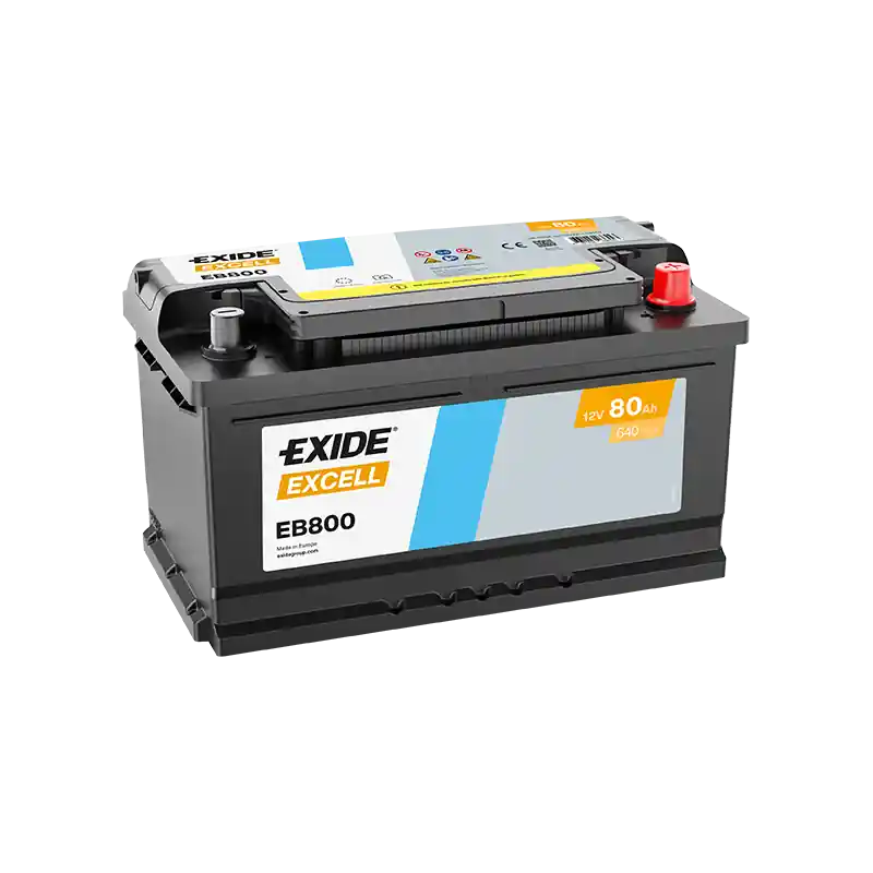 Achat Immédiat Batterie voiture EXIDE EB800 80Ah 640A