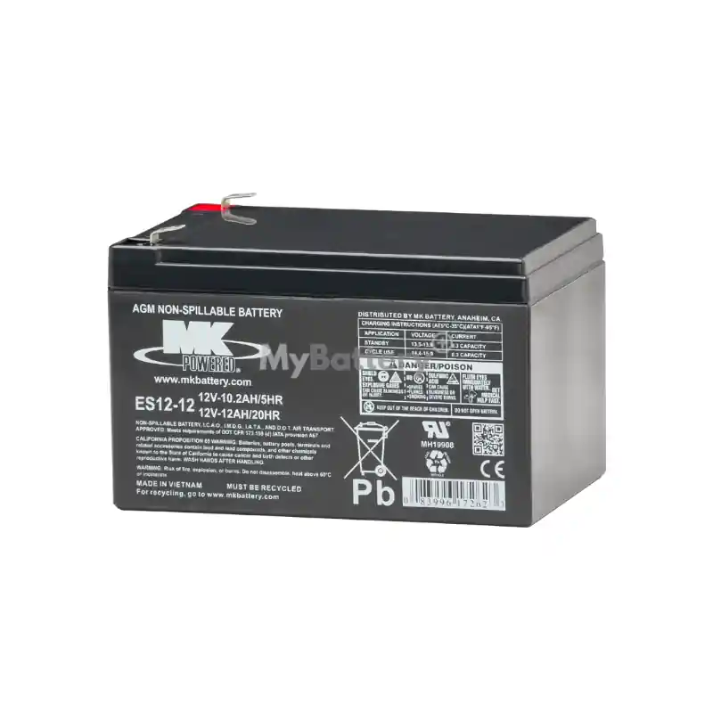 Batterie AGM MK Battery ES12-12 12V 12Ah Certifié