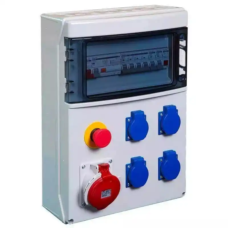 Tendance Coffret de chantier tétrapolaire IP44 - 4 prises 16A + 1 prise 3P+N+T 32A - Digital Electric - 31324