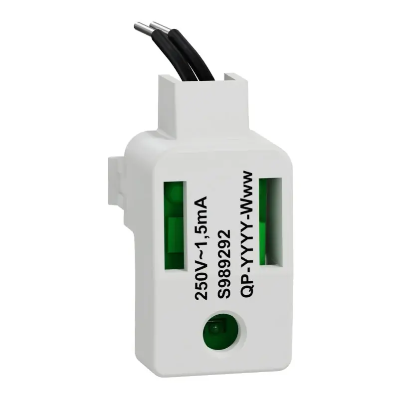 LED verte Odace 1,5mA 250V à câbler - localisat/témoin forte luminosité - Schneider Electric - S989292 Offre Spéciale