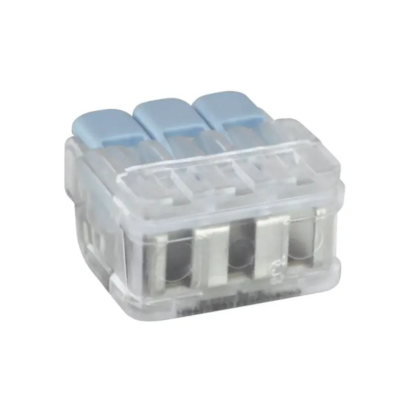 Boites de 30 bornes à levier 3 entrées pour fils de section 0,2 à 6 mm² - Eur'ohm - 70083 Produit De Marque