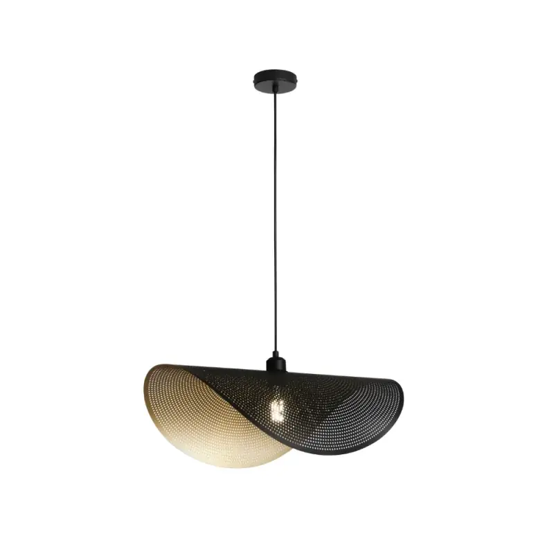 Luminaire suspendu RHEI-DOT Noir Doré 1XE27 - Luce Ambiente Design Gros Lot