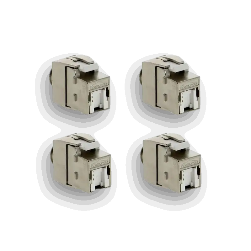 Dernier Modèle Connecteurs RJ45 - Sachet de 4 connecteurs Cat6a STP - Grade 3 TV - GO183