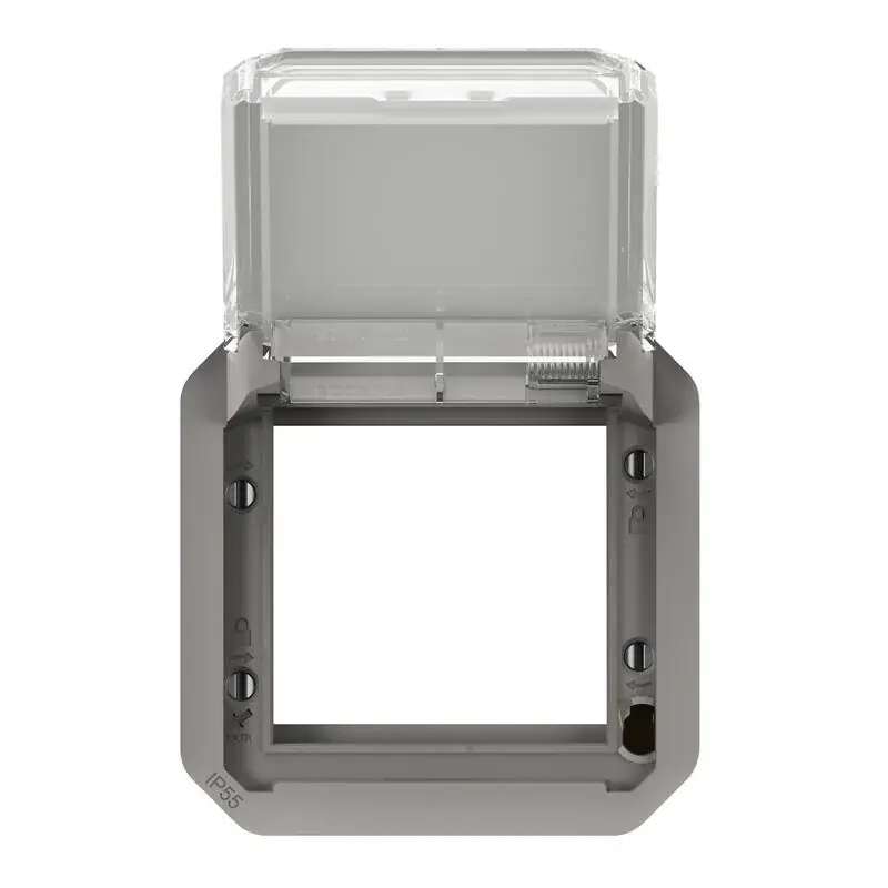Acheter Direct Adaptateur Plexo à volet transparent pour Mosaic - composable gris - 069580L