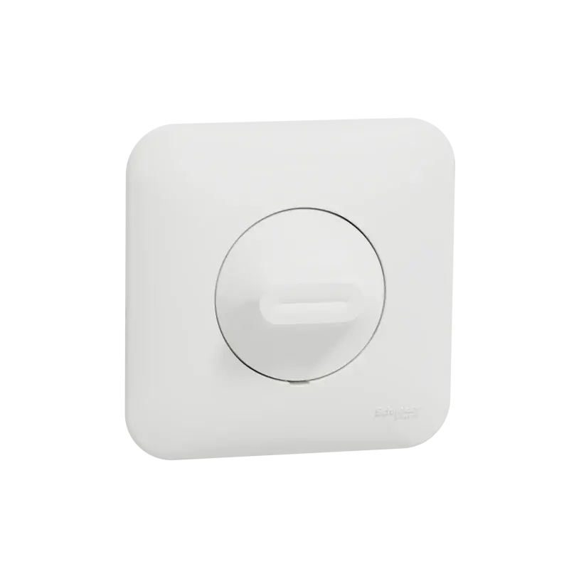 Ovalis - Variateur de lumière universel - 2/3 fils 3W- Blanc avec plaque- S260519 Solde