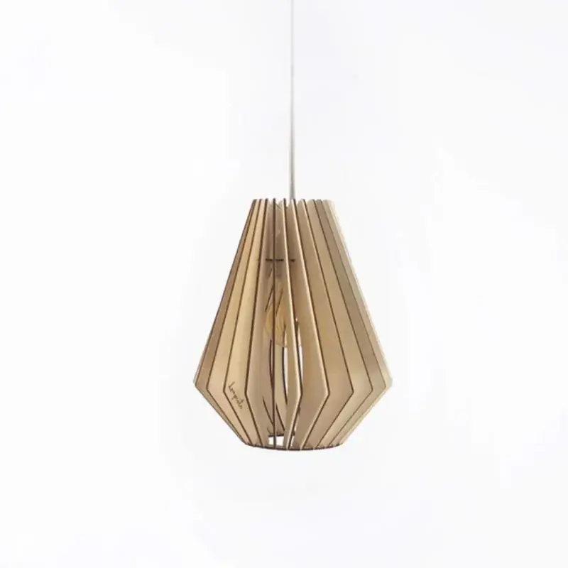 AMBRE - cordon blanc - Suspension bois - Atelier Loupiote Solde