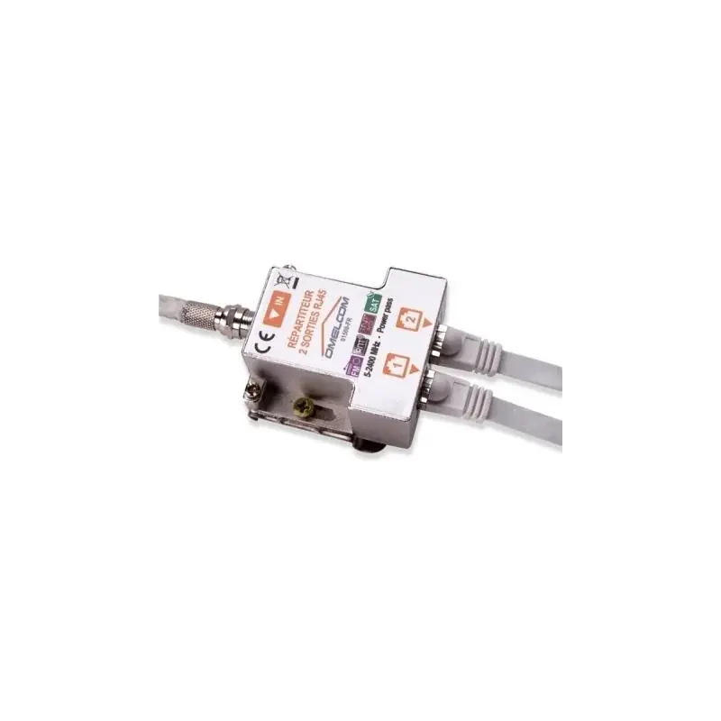 Gros Lot Kit répartiteur TV sur RJ45 2 sorties - GO187