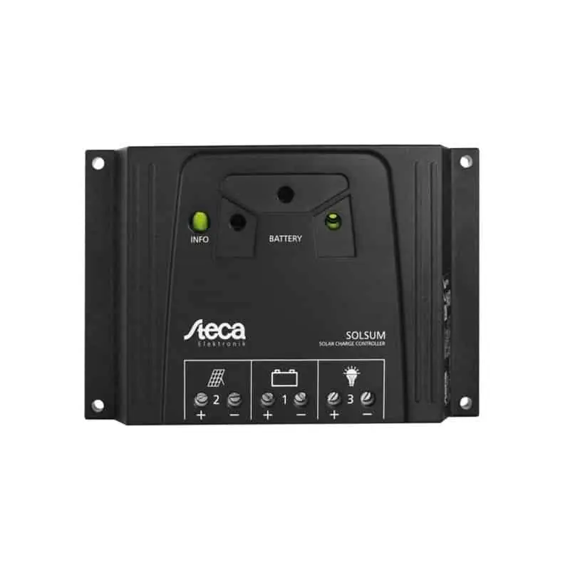 Régulateur de charge solaire 6A 12-24V - STECA SOLSUM 0606 Exclusif