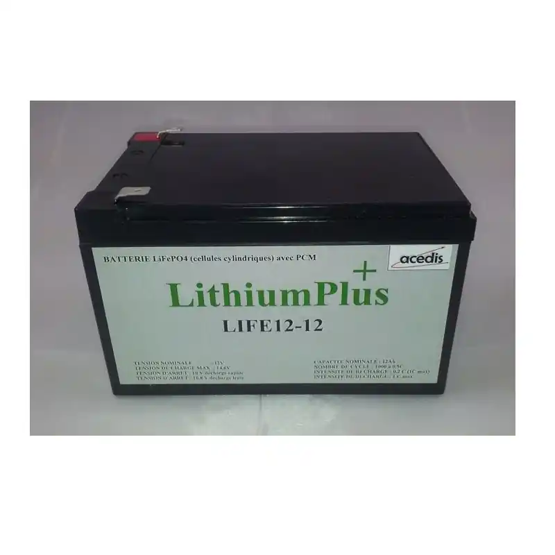 Prix Bas Batterie Lithium 12Ah 12V - 153.60Wh - LiFePO4 LIFE 12-12