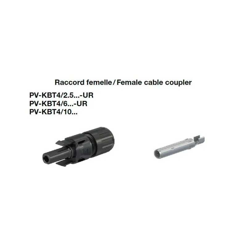 Connecteur femelle MC4 pour câble de section 1.5mm² et 2.5mm² - STAUBLI PV-KBT4/2.5I Marque