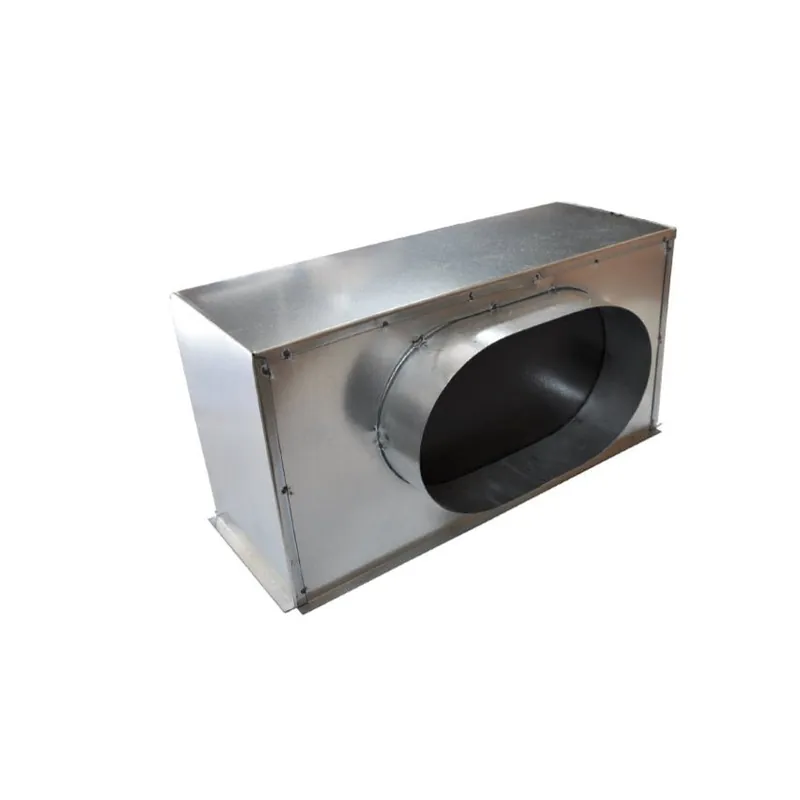 Authentique Plénum en acier isolé extra-plat pour grille de soufflage 400x150 mm
