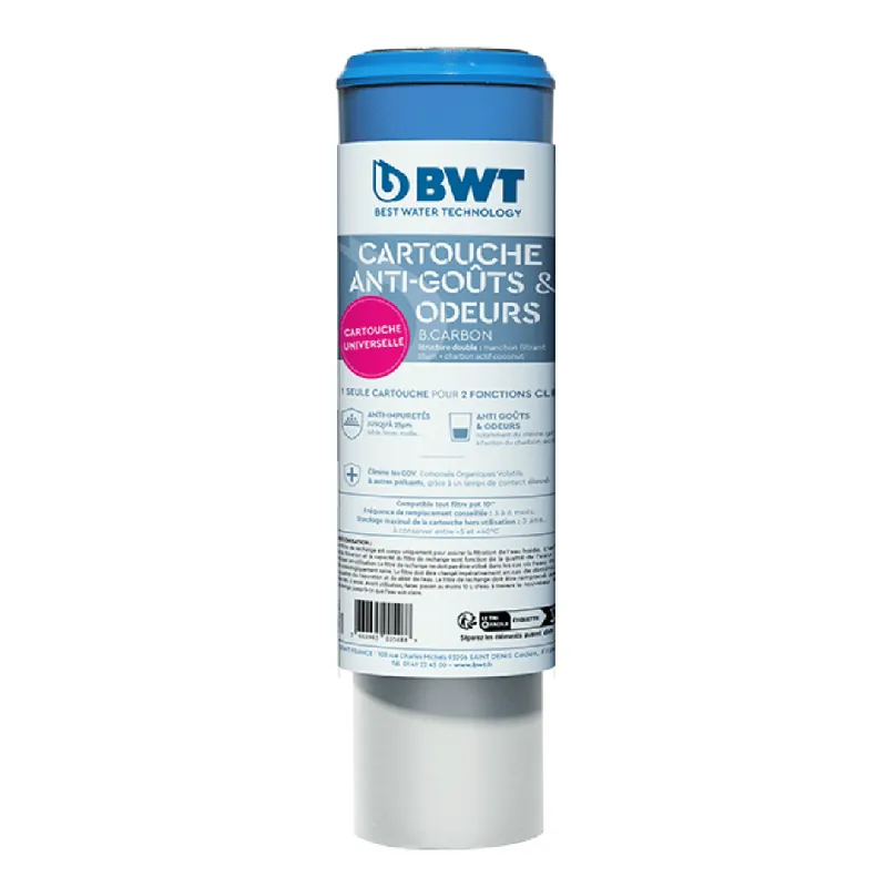 BWT Cartouche B.CARBON – Filtration anti‑goûts, odeurs et impuretés Réduction
